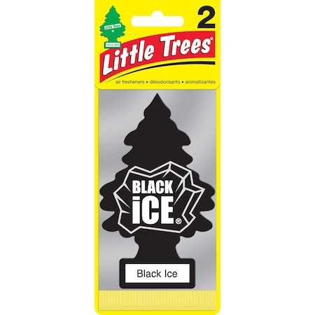 Little Trees Black Ice Scent Air Freshener Solid , 2PK